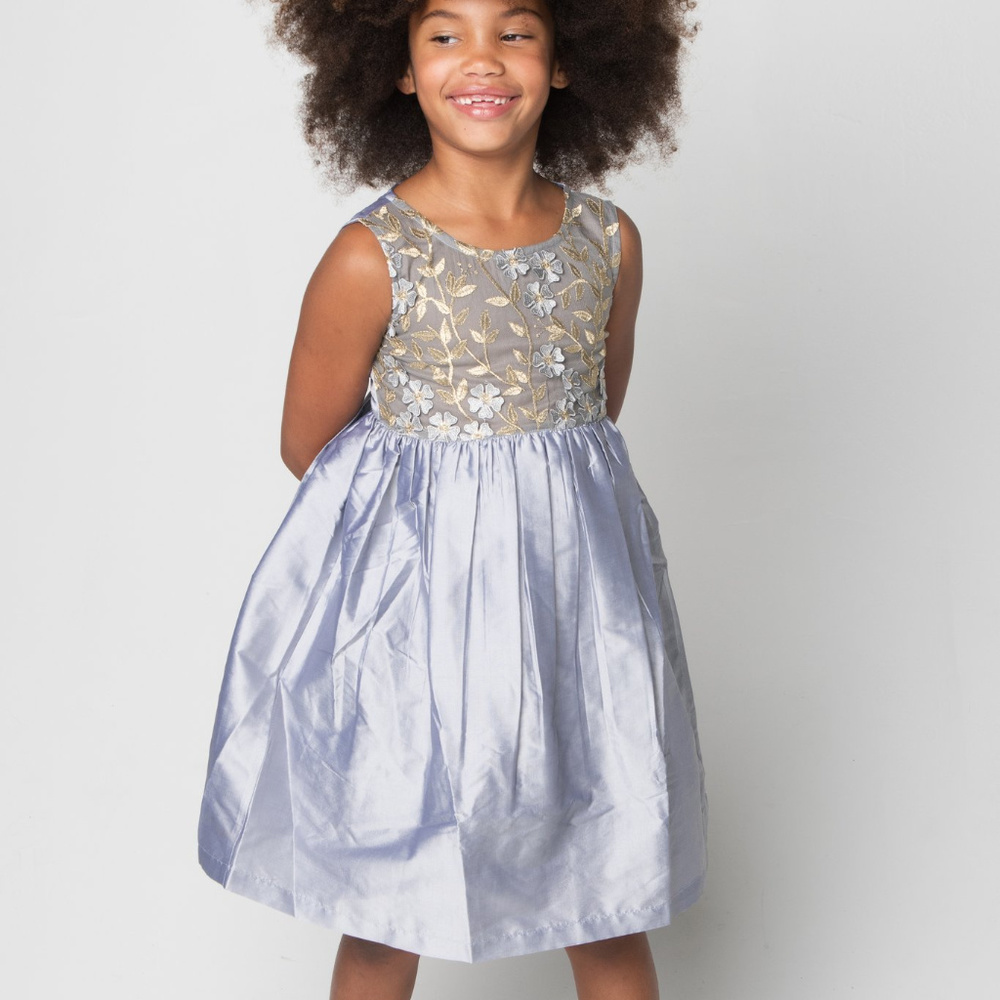 NEW Boho Kids Floral Embroidered Dress